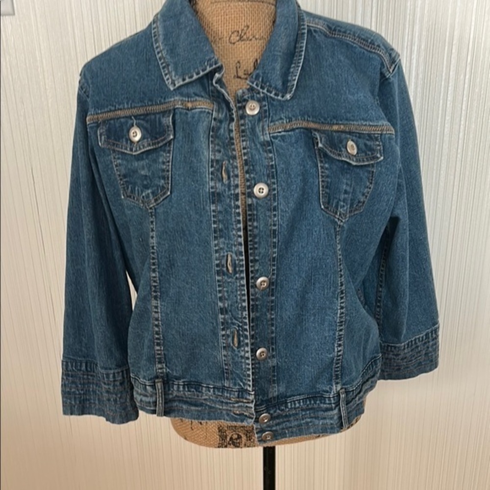 Christopher & Banks Blue Jean Jacket